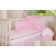 Conjunto de cama bebé  5 elementos urso estrela rosa 